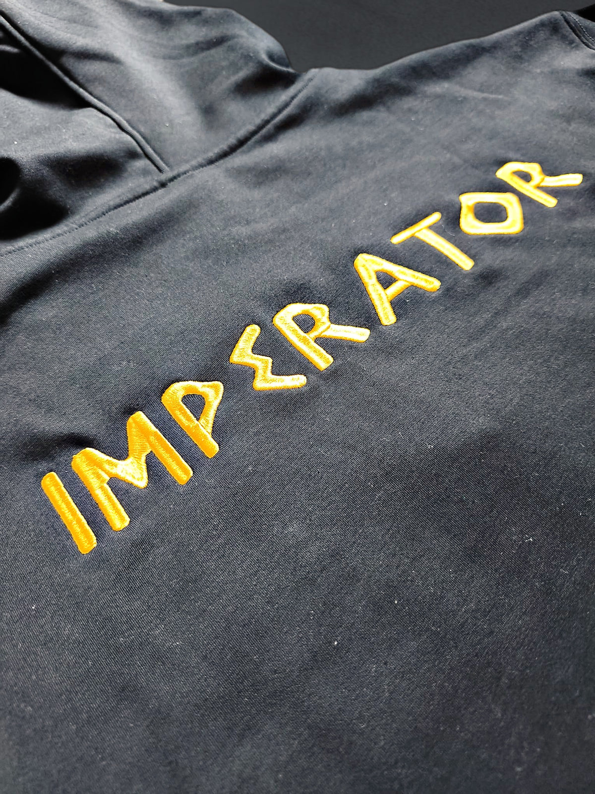 Hoodie noir · Aigle brodé
