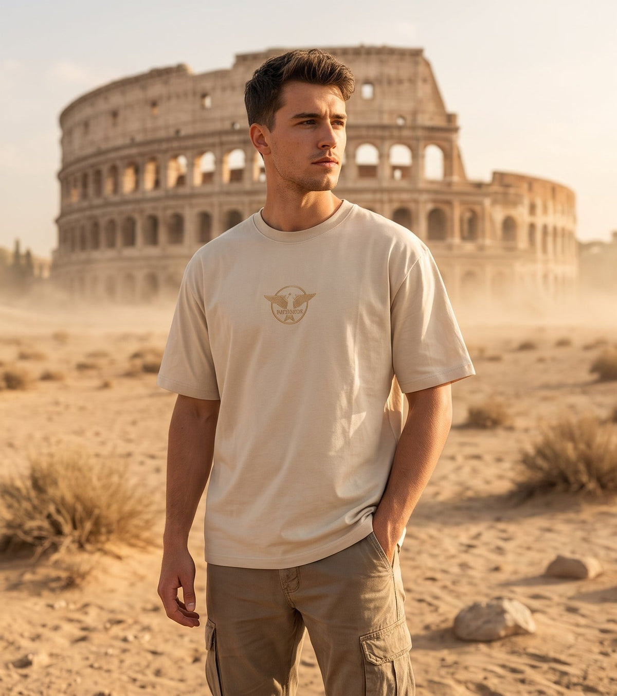 T-shirt sable · Emblème